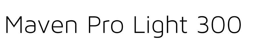 Maven Pro Light font